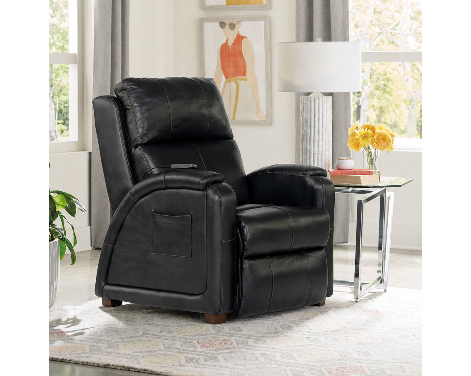 Reliever Power Headrest Power Lay-Flat Recliner Advanced Wellness Comfort with Deep-Tissue Massage, Heat, Power Lumbar & Zero Gravity Relaxation (two colors) - Your Personal Retreat for Head-to-Toe Comfort.