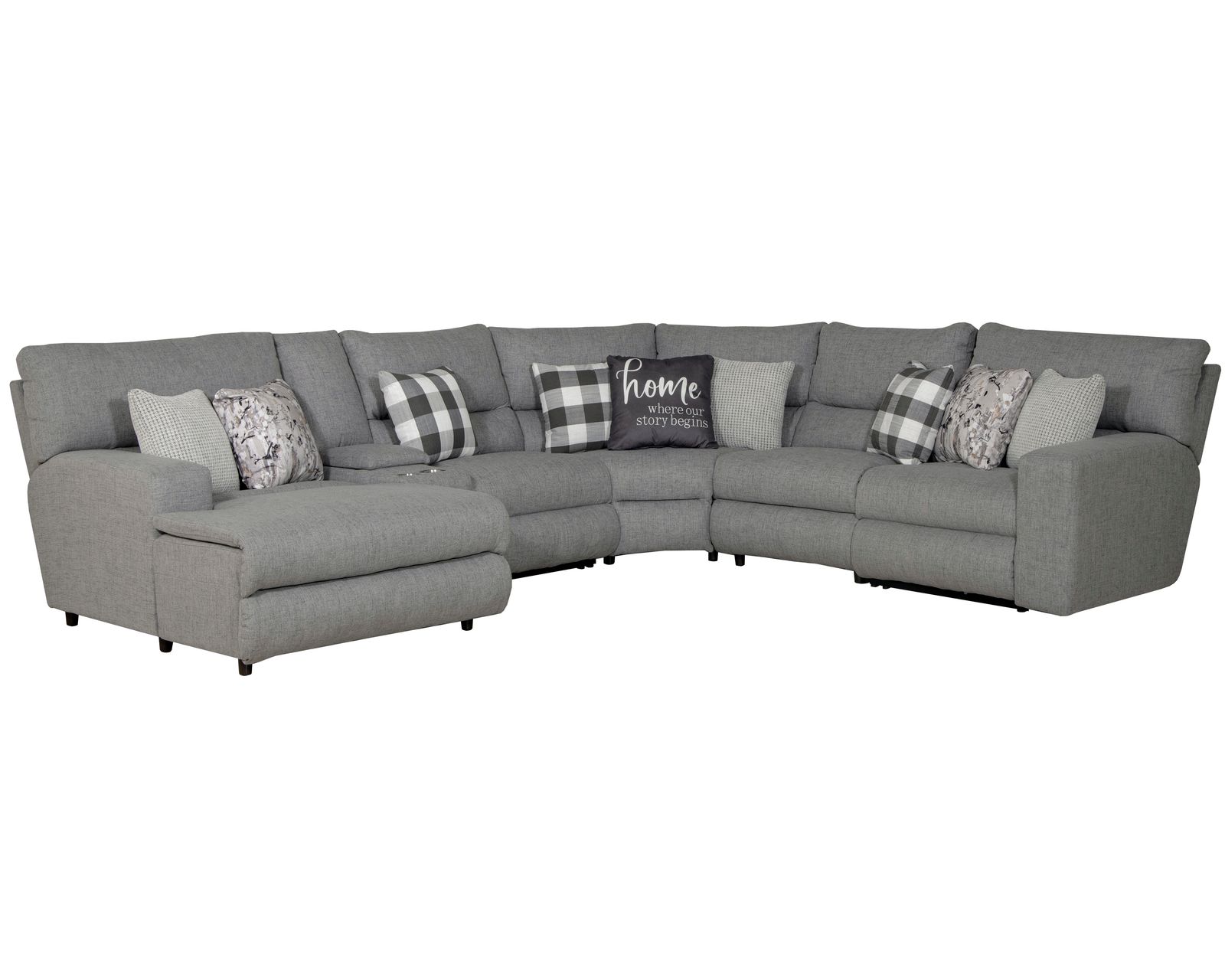 Rockport Modular Reclining Sectional (includes pillows) - Sectional Layout J: