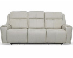 Barnett Power Reclining Sofa with Power Headrests and Lumbar (Ice leather) 87"