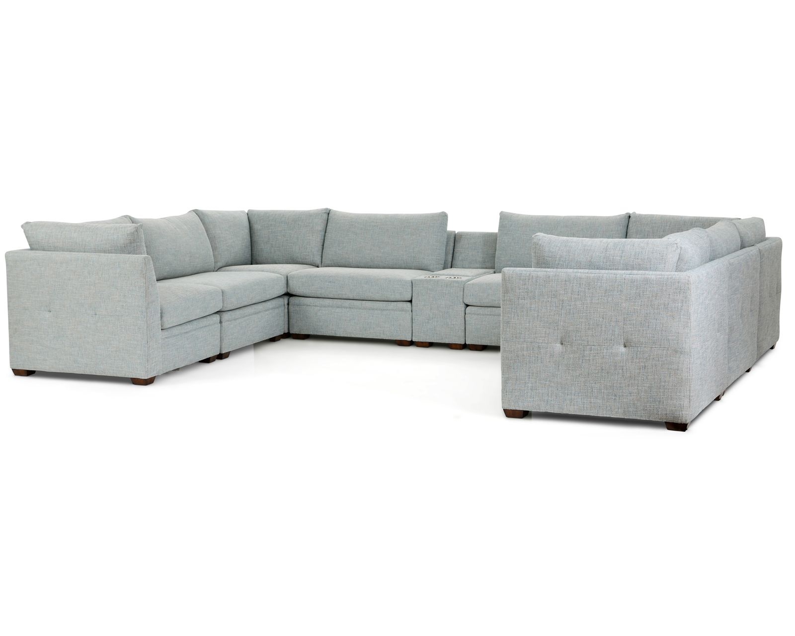 Evelyn 5023 Modular Sectional (+100 fabrics) - Layout G: Nine Piece Sectional 114" x 167" x 114"