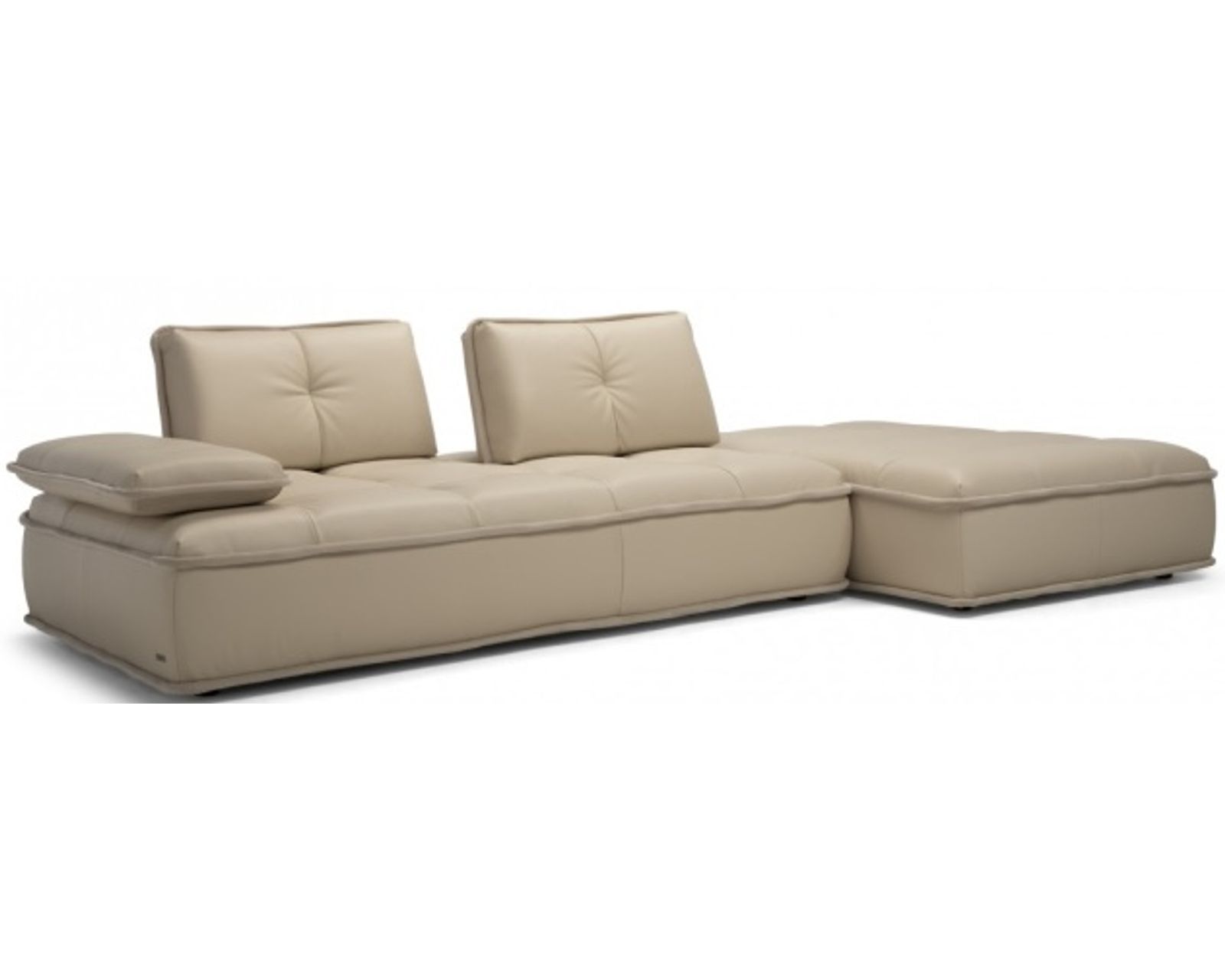 Pixel C294 Sectional (+50 leathers) - Layout A: Three Piece Sectional 128" x 65" (Includes self standing backrest)