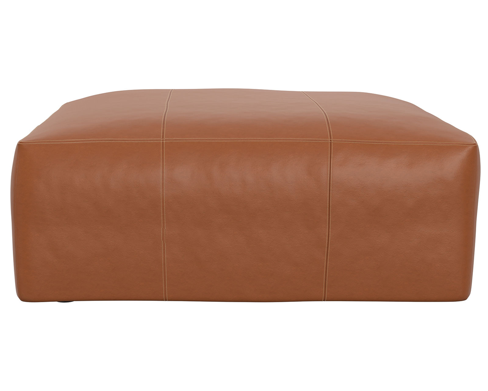 Minori Modular Leather Sectional (2 colors) includes pillows - Minori 46" Square Cocktail Ottoman