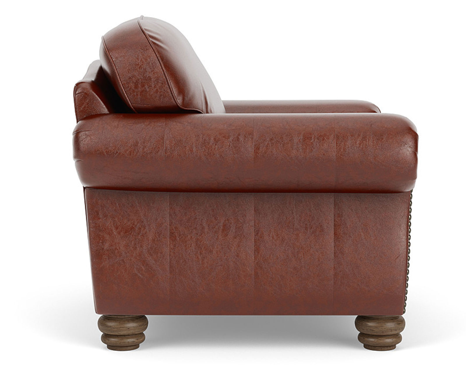 Bexley 3648 Leather Nailhead Loveseat (+50 leathers) - 	Bexley Nailhead Leather Chair