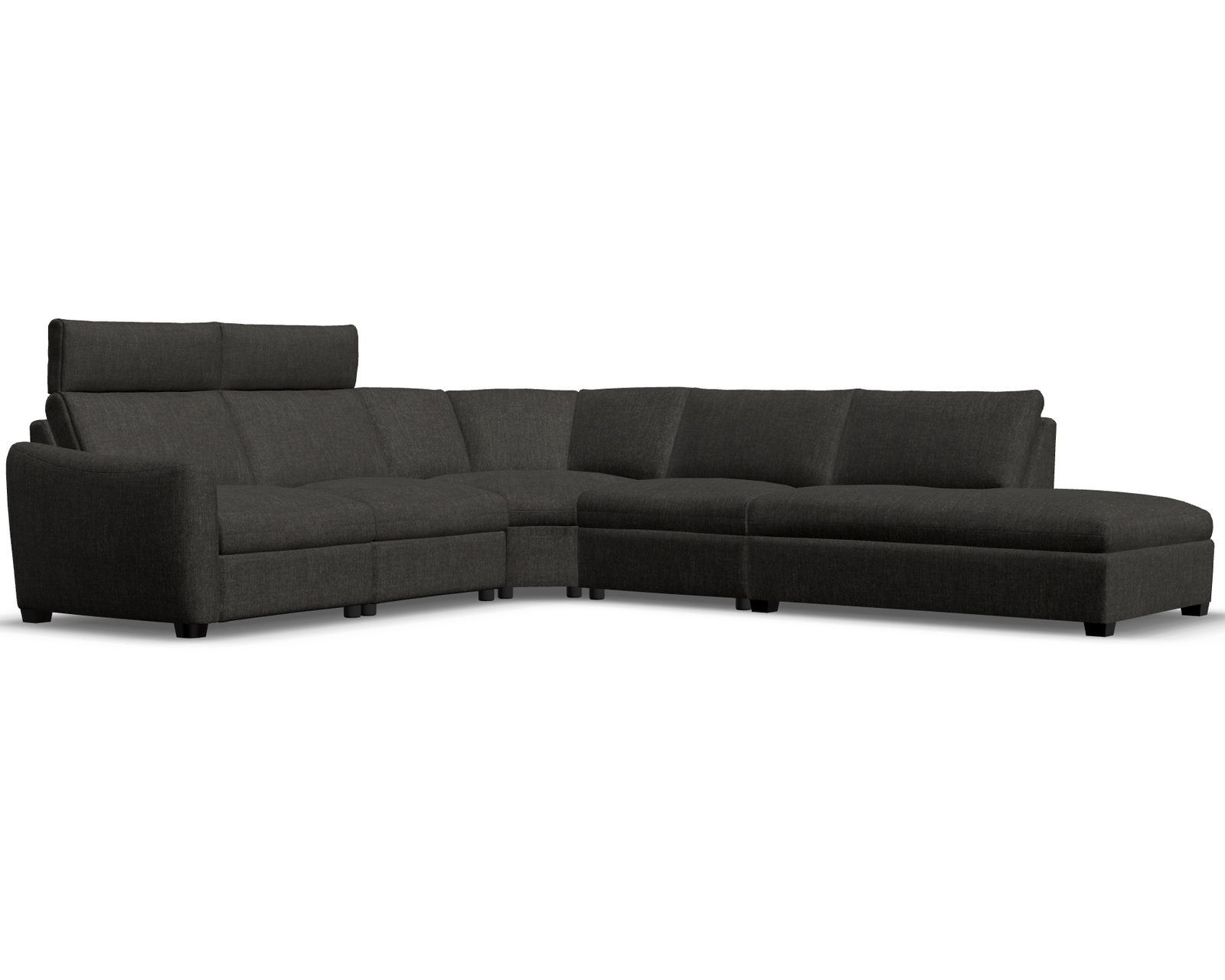 Charli 77743 Power Reclining Sectional (+50 fabrics) - Layout Q: Five Piece Reclining Sectional (2 recliners) 110" x 150"