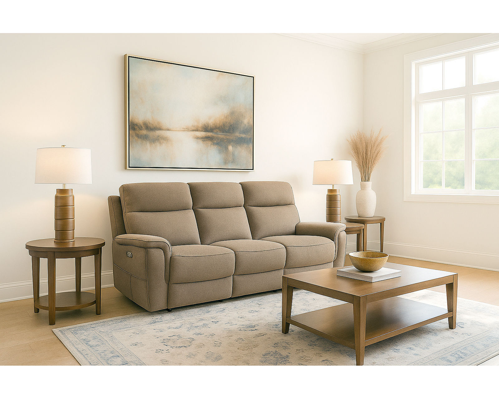 Henry 41051 Power Headrest Power Reclining Sofa (91") +50 fabrics