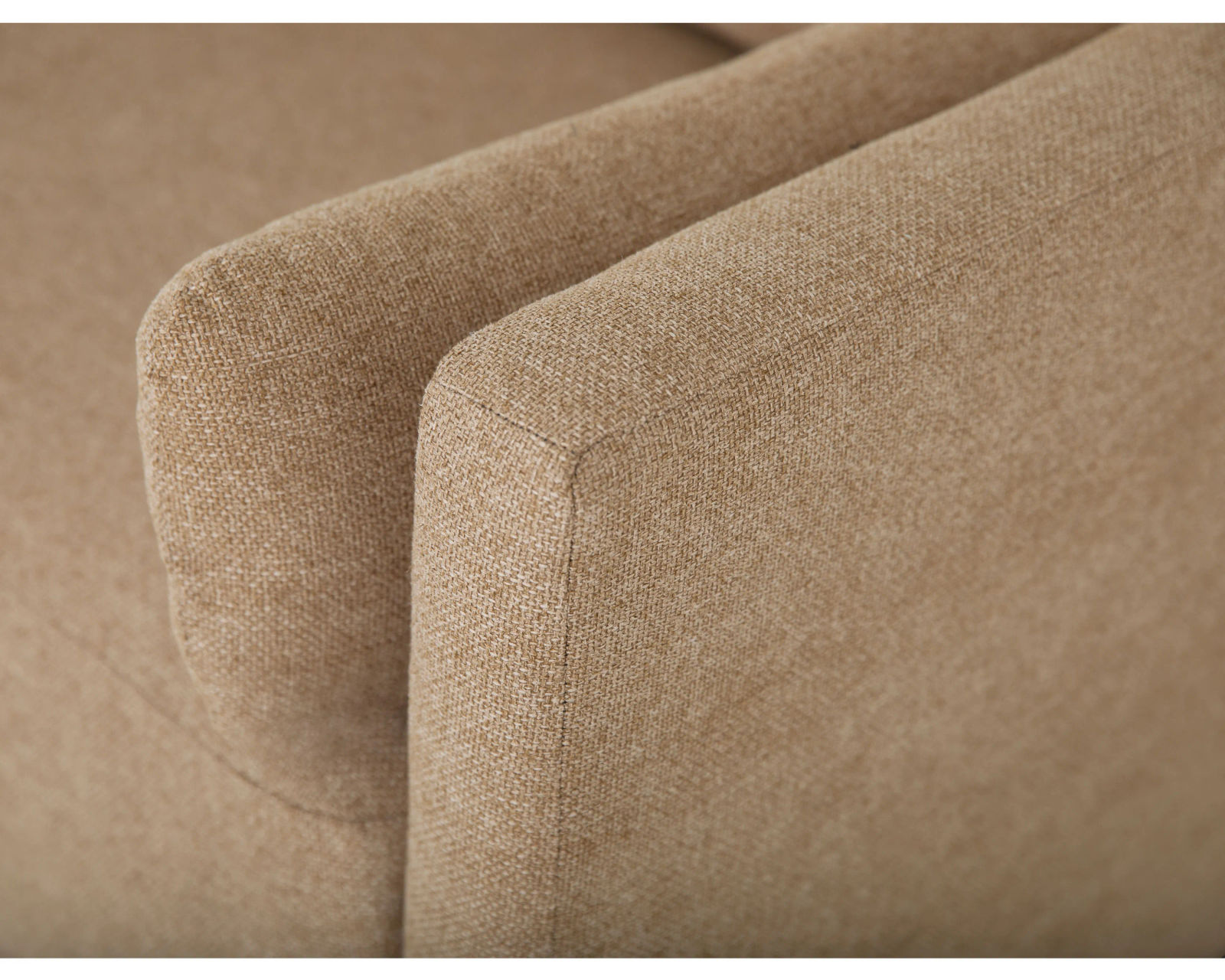 Shea 77646 Stationary Leather Sectional (100+ leathers) - Detail Arm and Inside Pillow