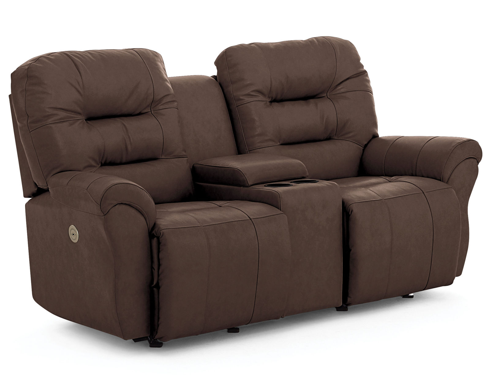 Unity Double Reclining Leather Sofa (+40 leathers) 85" - Unity Console Reclining Loveseat - Rocking Reclining Console Loveseat Available