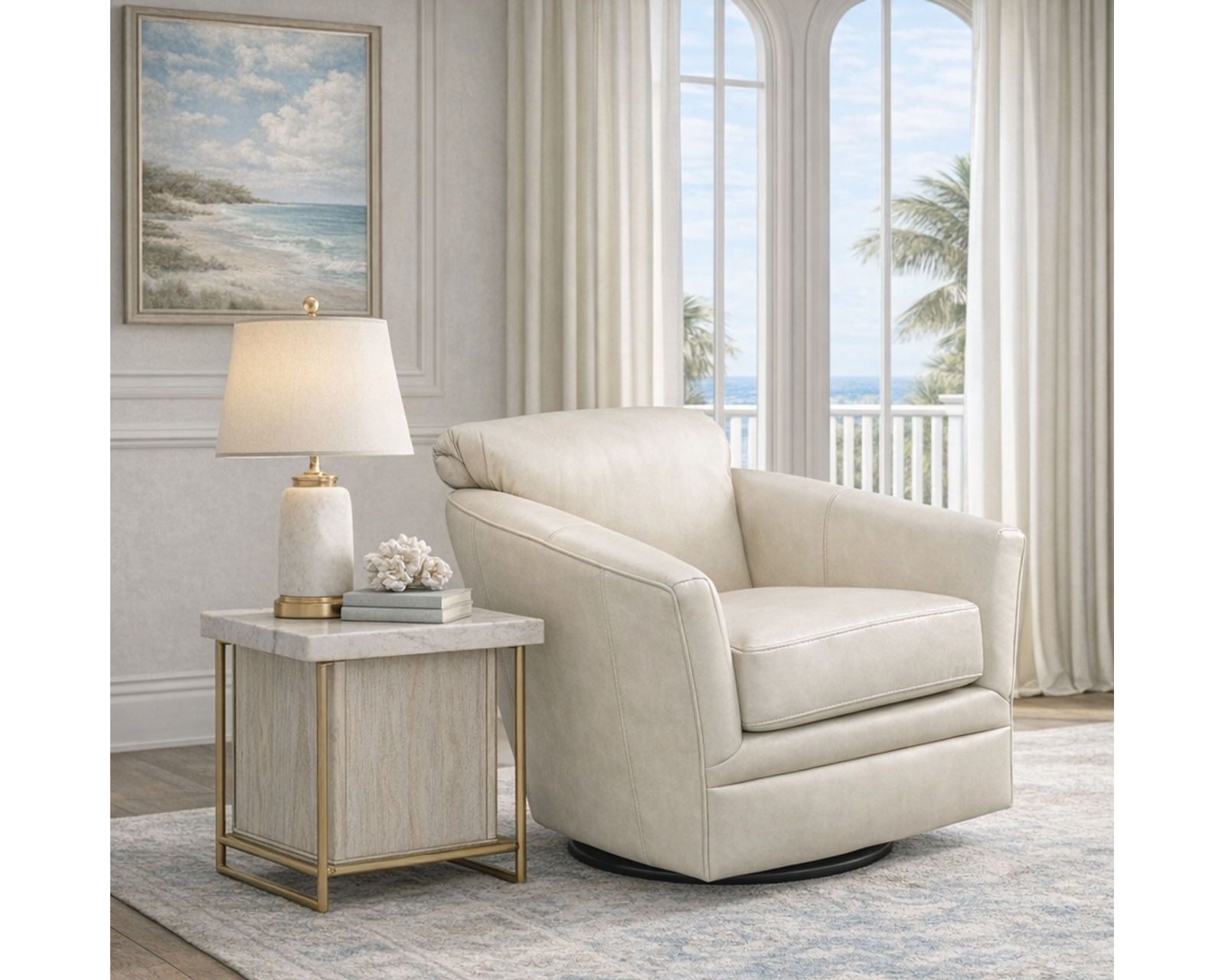 Lyra L100 Leather Swivel Glider 29 Top-Grain Leather Choices - Beautifully Crafted. Exceptionally Comfortable.