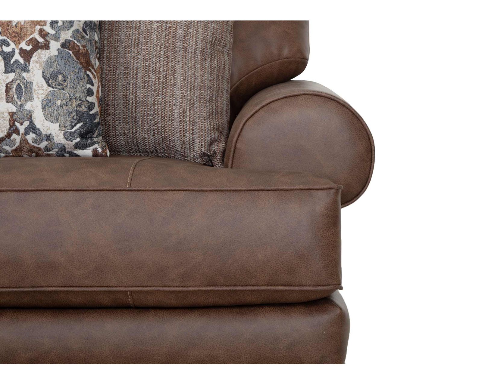 Langston 97" Sofa (Rich Leather-Like Style. Relaxed Comfort) - Luxury Made Livable. Design Made Easy.