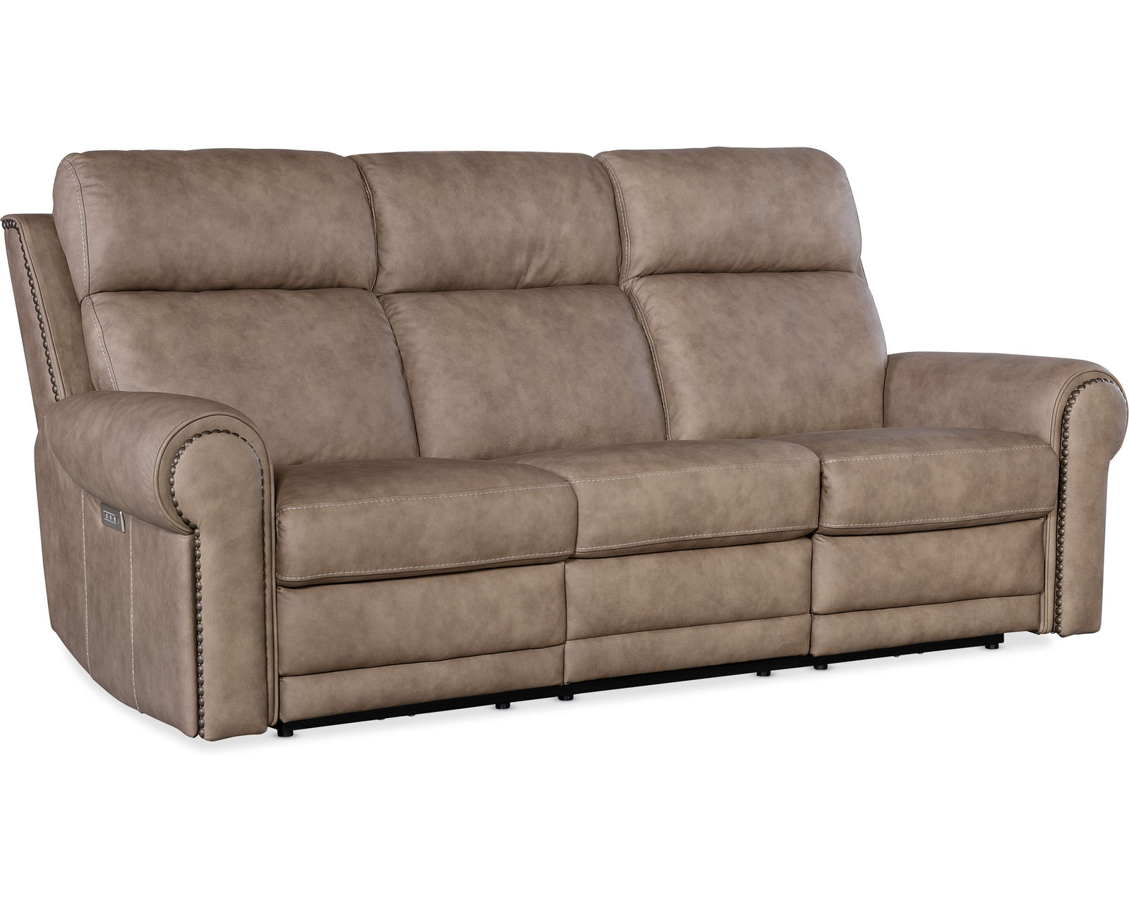Duncan Triple Power Reclining Sofa 90" (In stock) - Duncan Power Sofa with Power Headrest & Lumbar