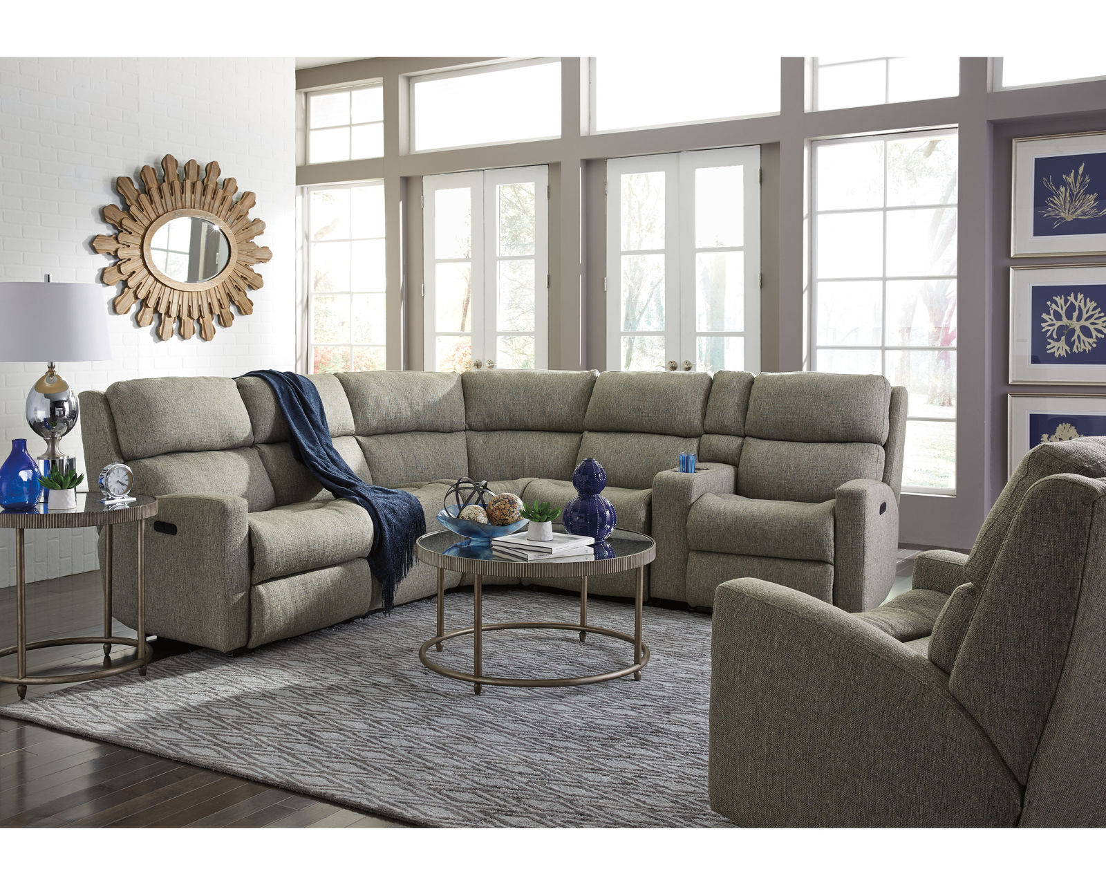 Catalina Reclining Sectional (Colors Available) - Sectional Layout B: 