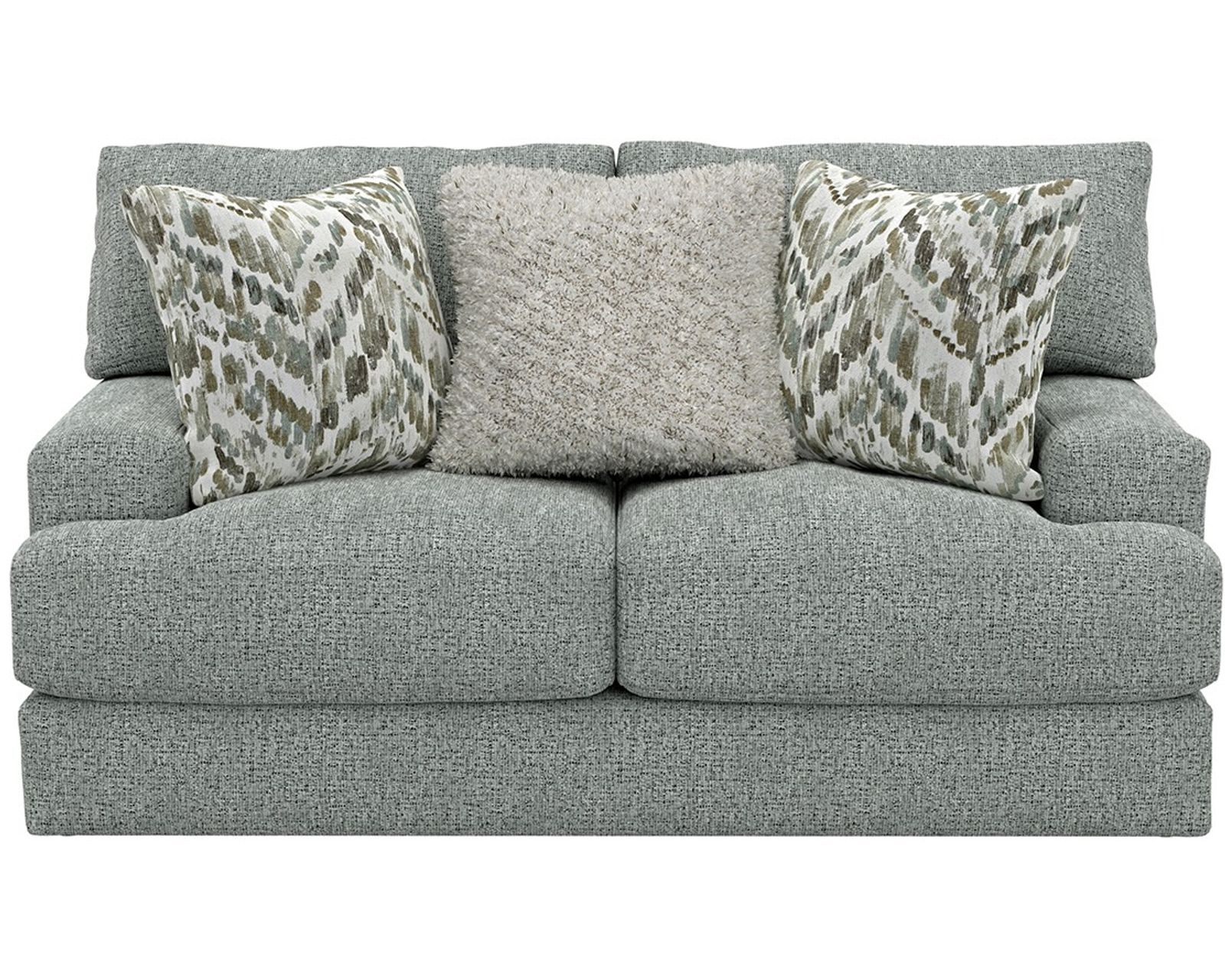 Brett 93" Sofa (2 colors) includes pillows - Brett 70" Loveseat Shown in Fabric Lotus
