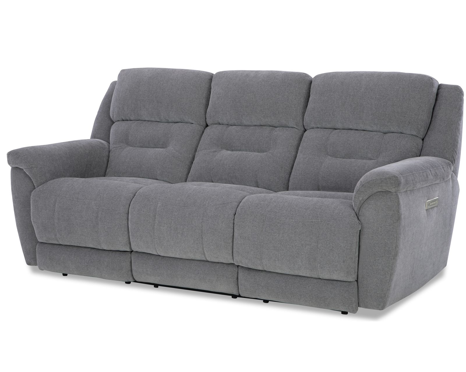 Knockout 89" Zero Gravity Triple Power Reclining Sofa Grey (In stock) - Knockout 89" Zero Gravity Triple Power Reclining Sofa