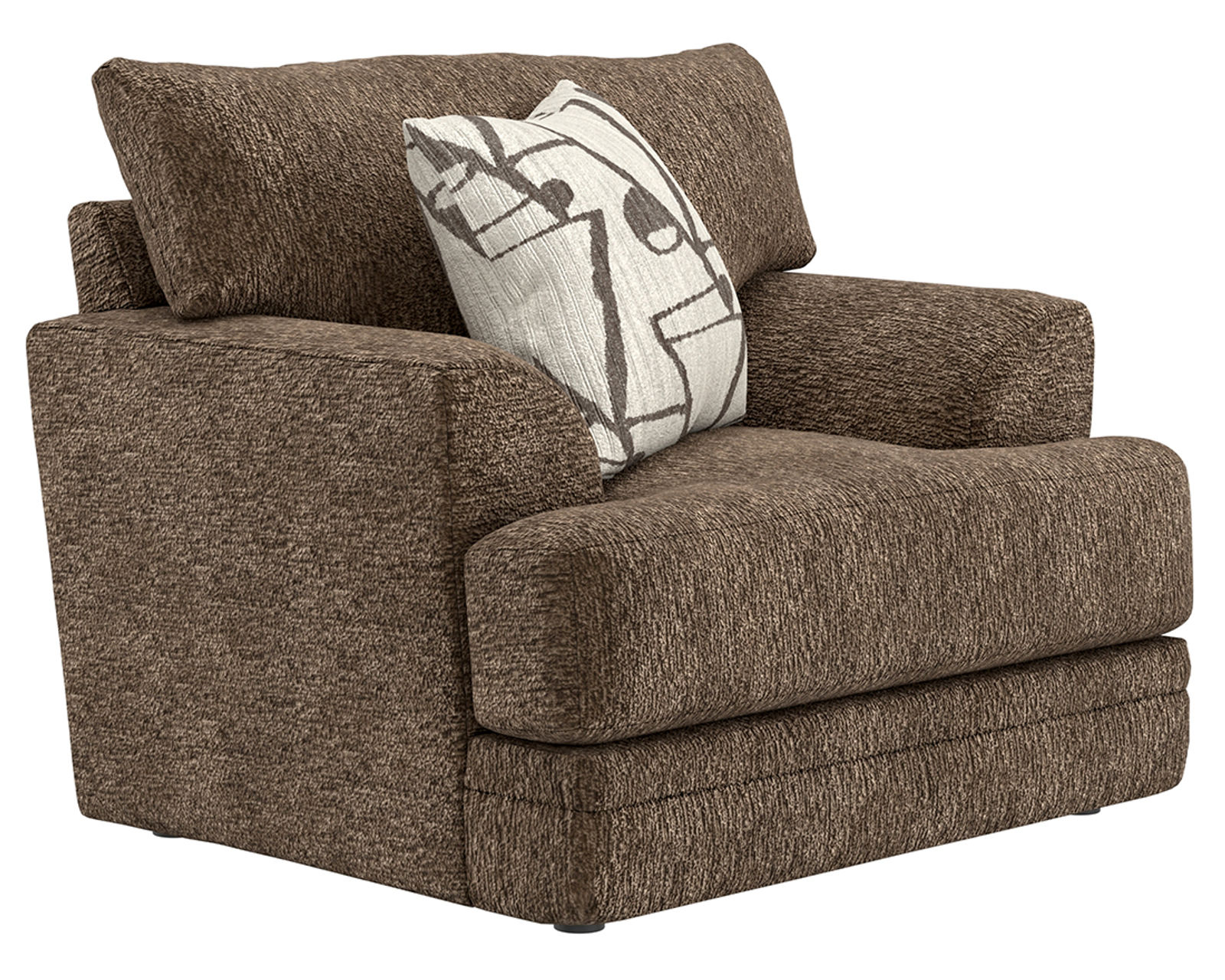 Tyson 93" Sofa (2 colors) includes pillows - Tyson Accent Chair Shown in Fabric Hazel