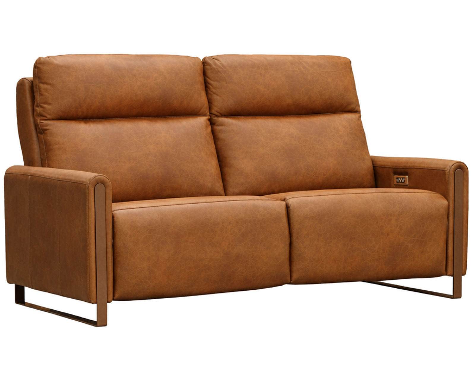Bay Dual Power Reclining Sofa — Available in Standard & Wide Cushions, 140+ Leather Options, and 74", 79", or 106" Widths - Bay 74" Power Headrest Power Reclining Sofa (Wide Seat, 2 Cushions)