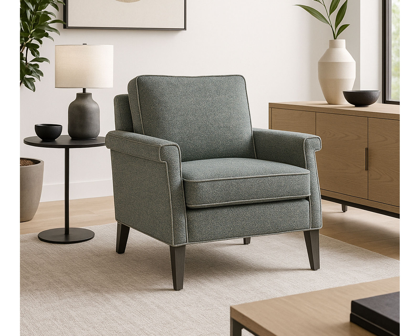 Bradington Young Emyrsen 624 Sofa (12 leathers) 8-Way Hand Tie - Emyrsen Stationary Chair 8-Way Hand Tie
