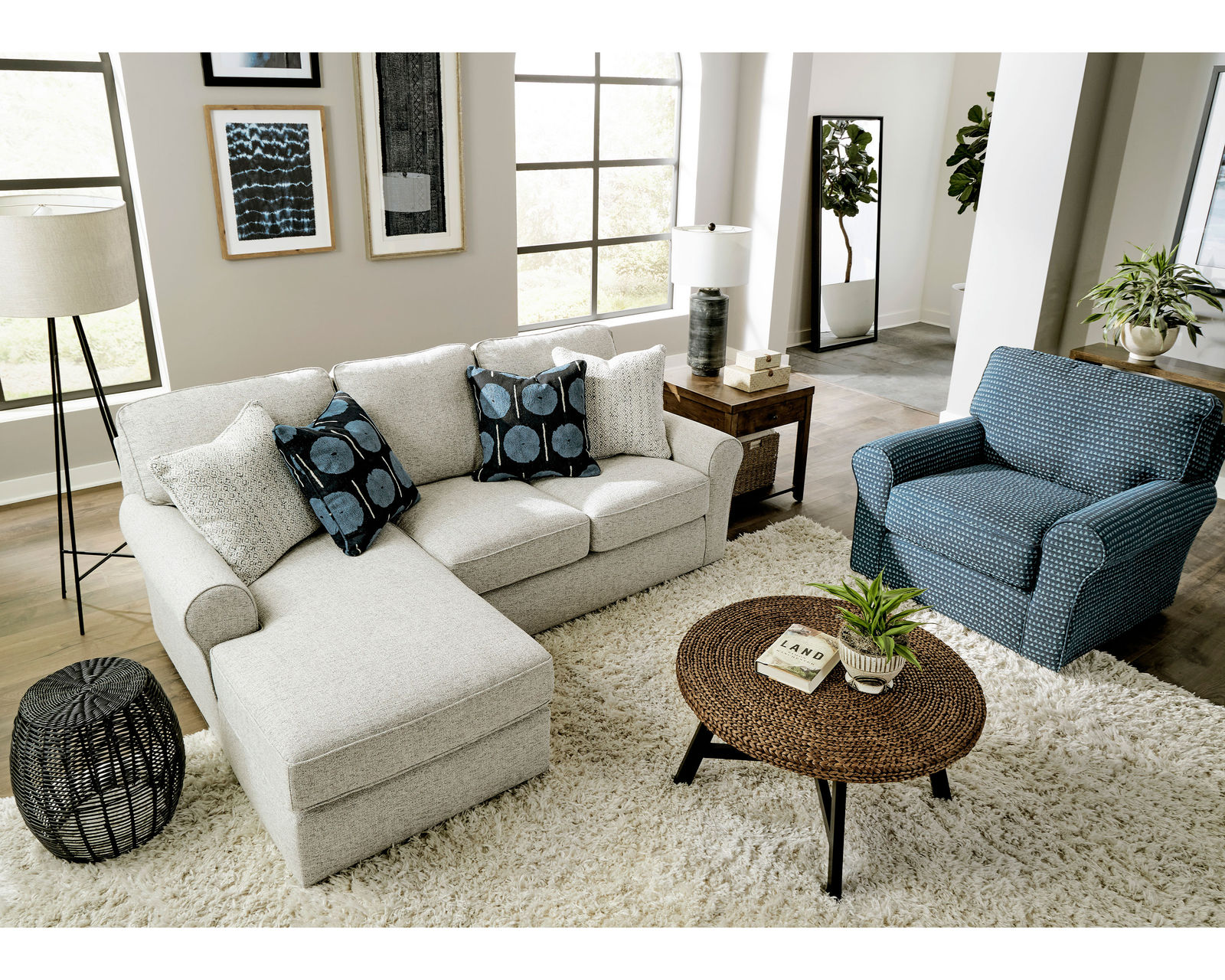 Hanway Stationary Sectional (+139 fabrics) - Layout A: Two Piece Ssectional 66" x 88.5
