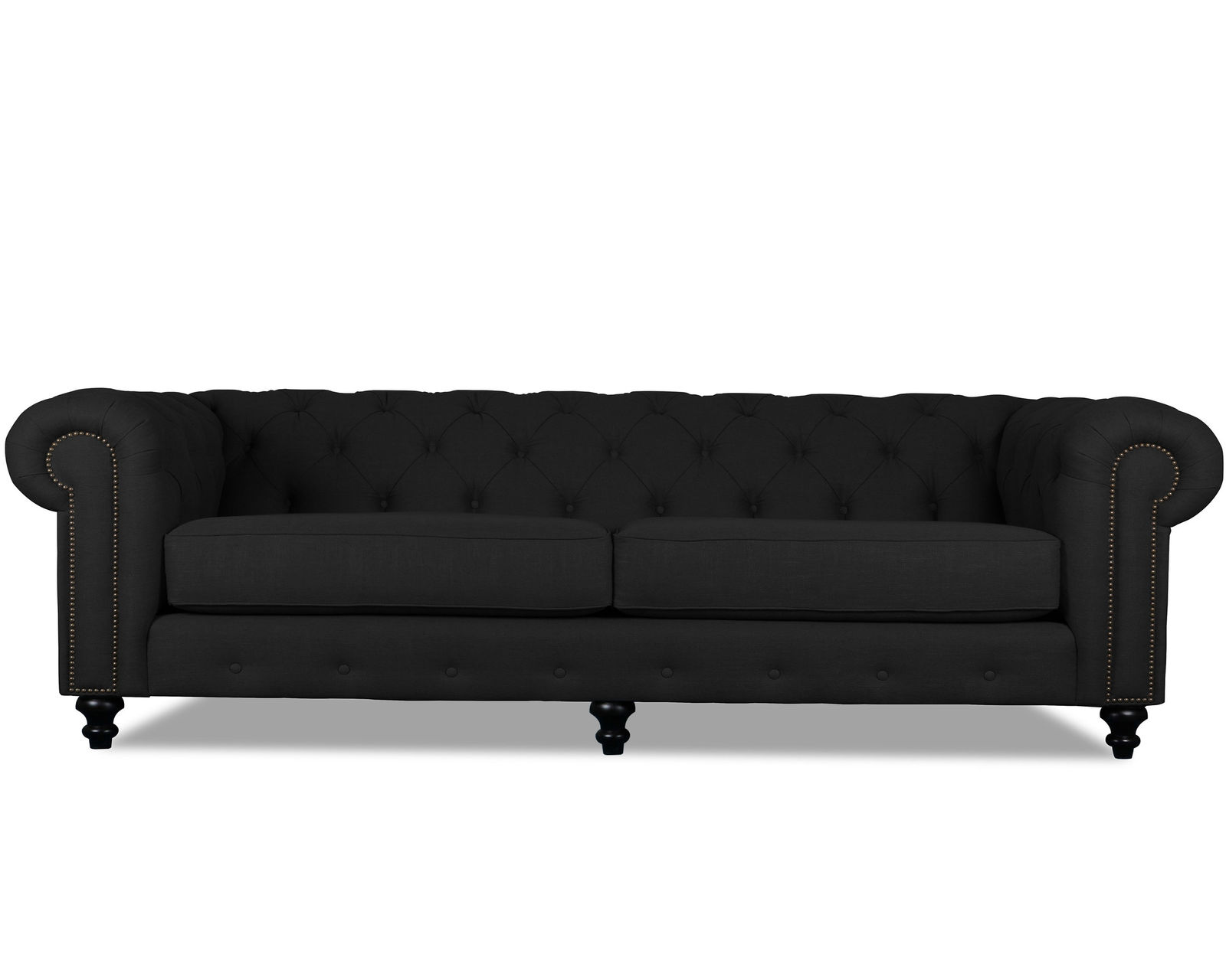 London Tufted Sofa in Charcoal - 72" - 90" - 103"