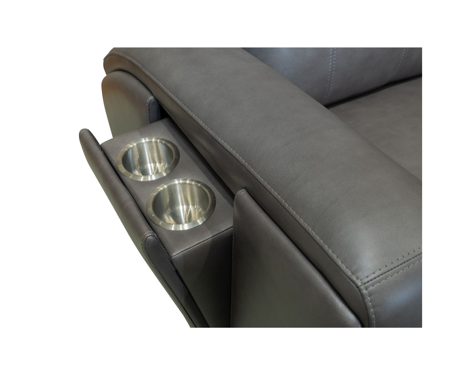 Wyatt 1596 Triple Power Reclining Console Loveseat 705-72 (85") 2 colors - in stock - Hidden pop-out cupholders on the sides