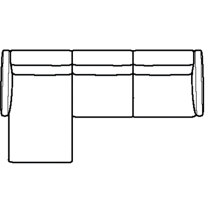 Layout B: Three Piece Sectional 63" x 113"