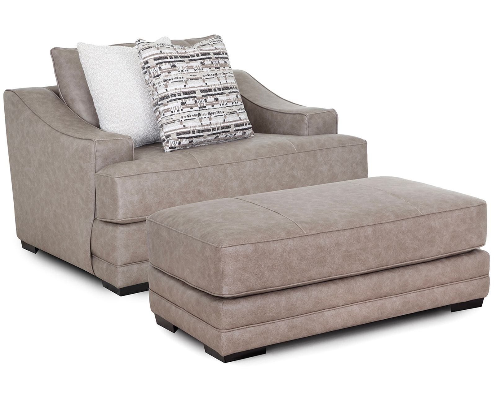 Granger 101" Extra-Wide Sofa (Bold Scale. Luxurious Comfort. Room to Truly Relax) - Granger Chair and a Half and Ottoman