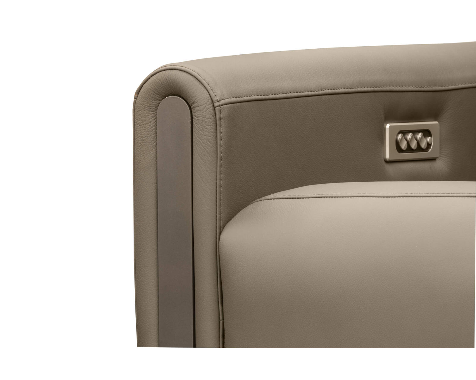 Bay Dual Power Reclining Sofa — Available in Standard & Wide Cushions, 140+ Leather Options, and 74", 79", or 106" Widths - Choice of Black or Dark Grey Metal Legs