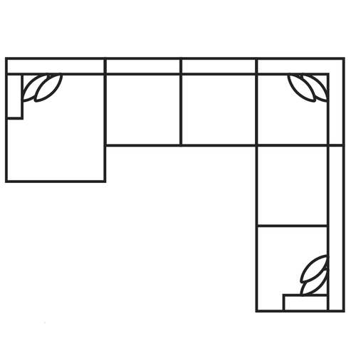 Layout K: Five Piece Sectional 67.5" x 181" x 137"