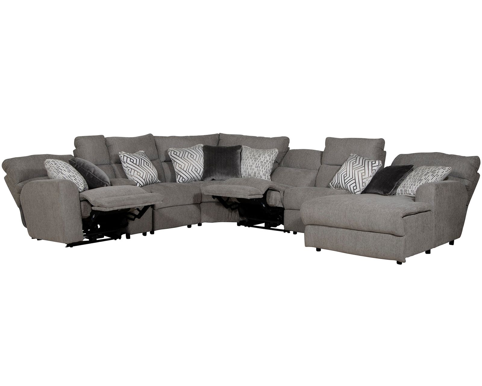 Sydney Modular Reclining Sectional with Power Recline Chaise (includes pillows) - Comfort Built for the Whole Family.