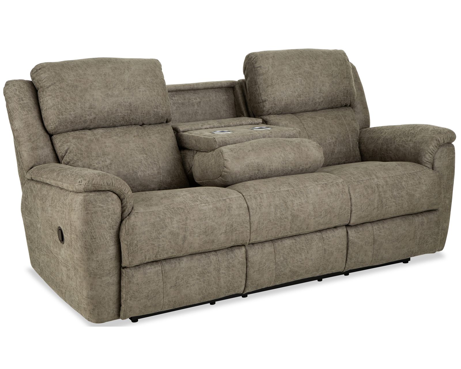 Laurel 88" Double Reclining Sofa Tan (In stock) - Laurel 88" Reclining Sofa with Drop Down Table