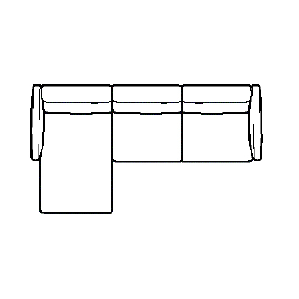 Layout B: Two Piece Sectional 63" x 113"