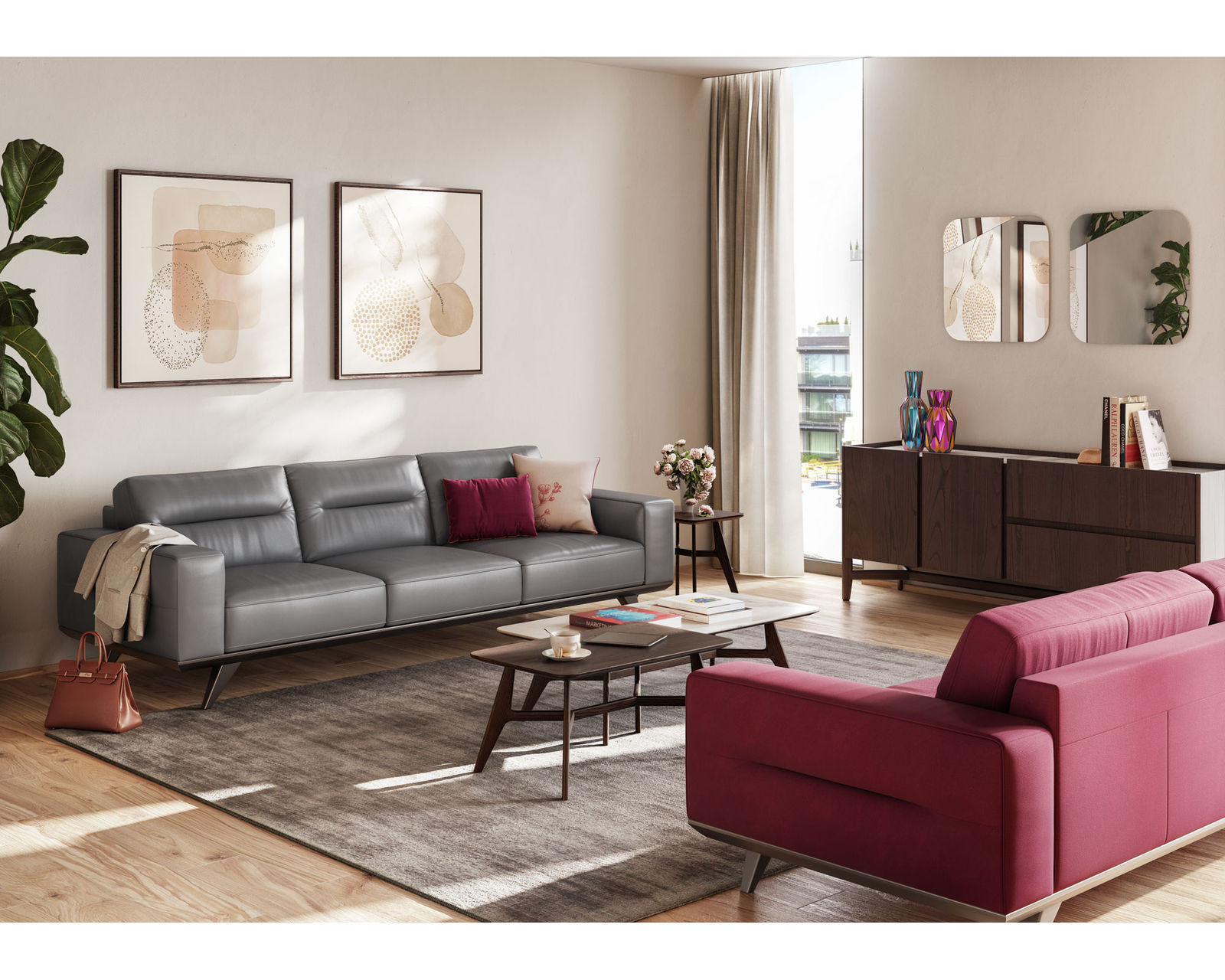 Adrenalina C006 Sofa (93" or 104") +50 leathers