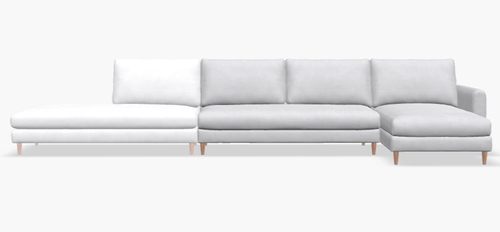 Layout H: Three Piece Sectional 158" x 61"