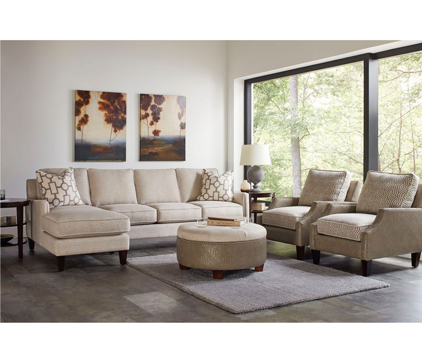 Urban Options A312 Sectional (Custom fabrics) - Sectional Layout C: 