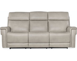 Lyra Leather Zero Gravity Power Sofa w/Power Headrest 89" (Ash) In stock