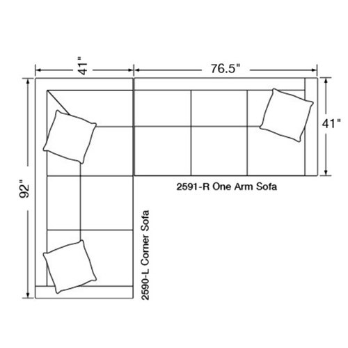 Two Piece Sectional (92" x 117.5")