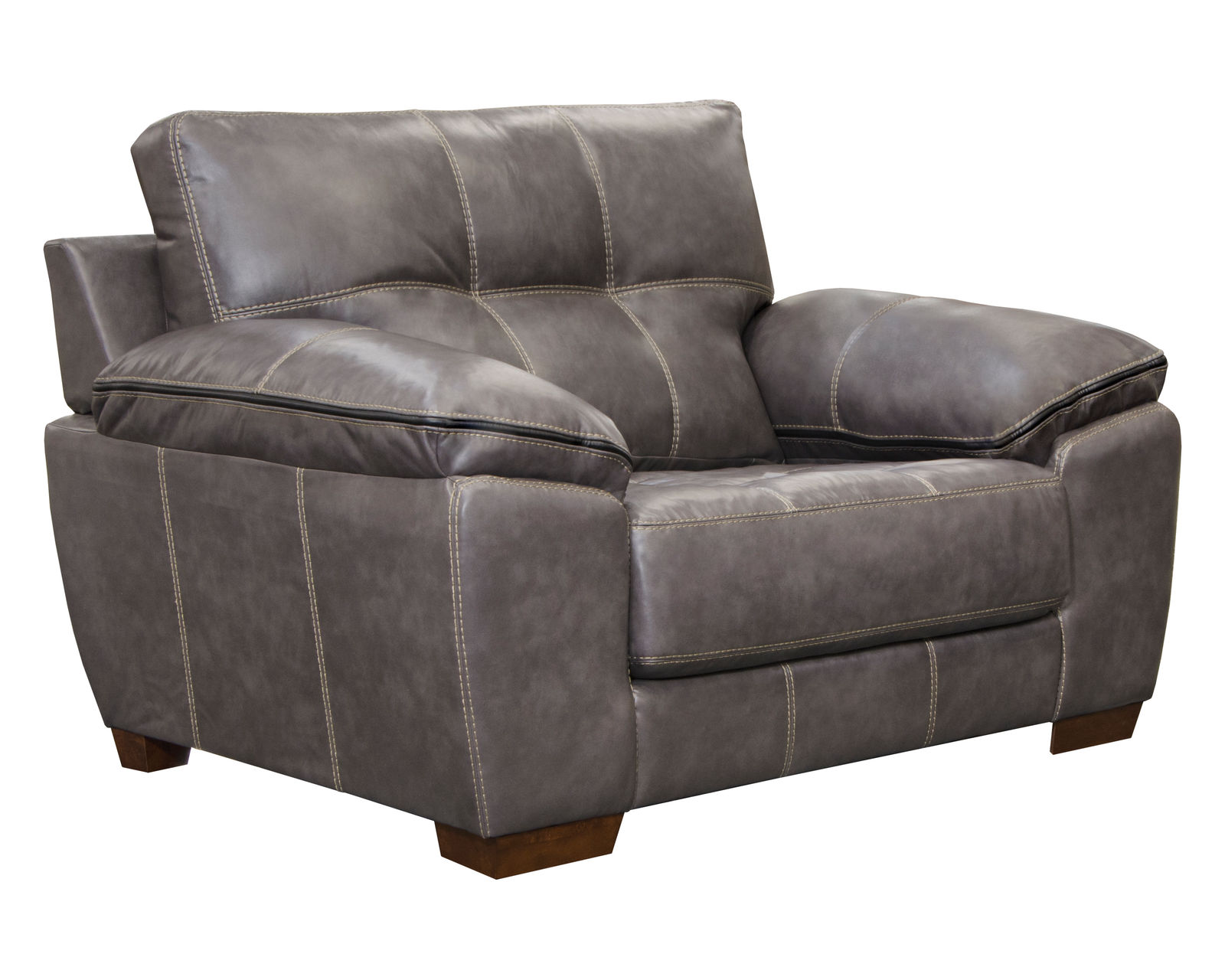 Hudson 97" Faux Leather Sofa (Includes Pillows) - 2 Colors