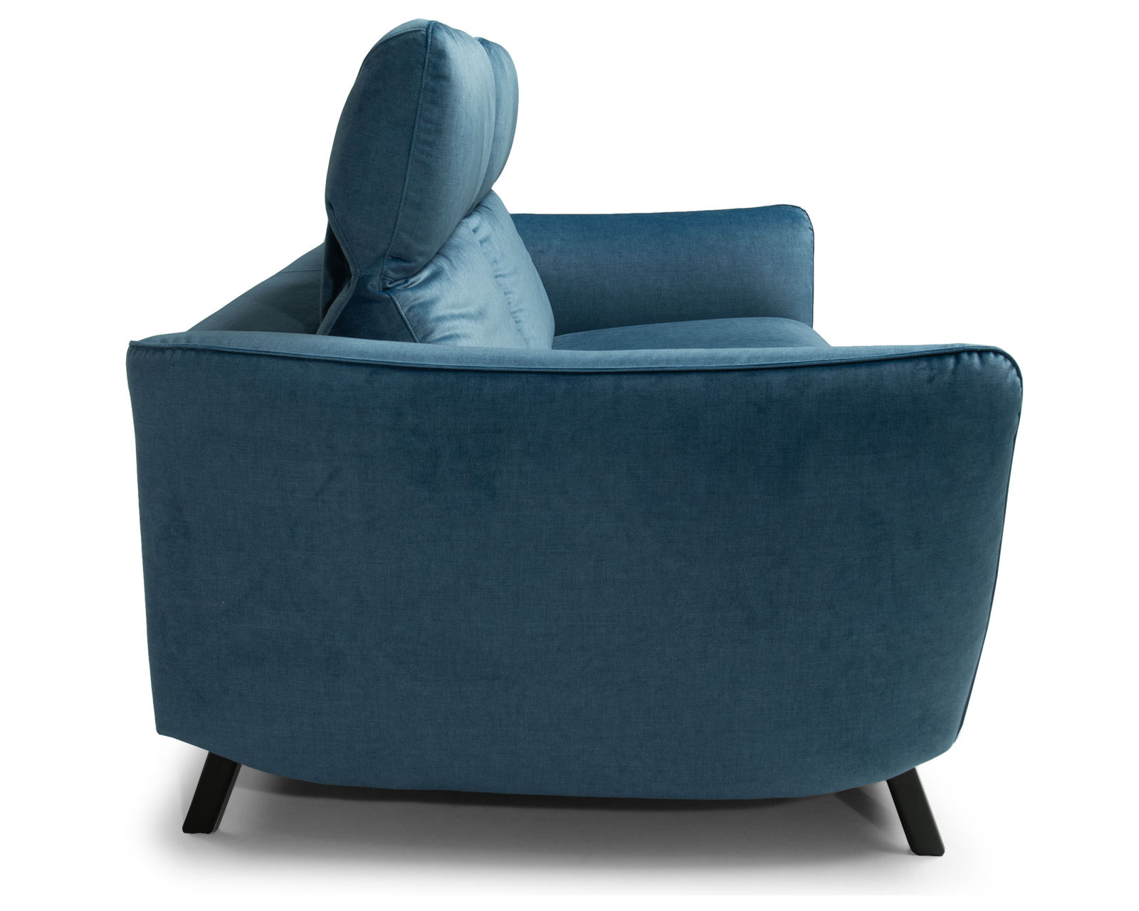 Lima C267 Sofa (74" or 86") +40 fabrics - Sofa Side View with Adjustable Headrests in Up Position