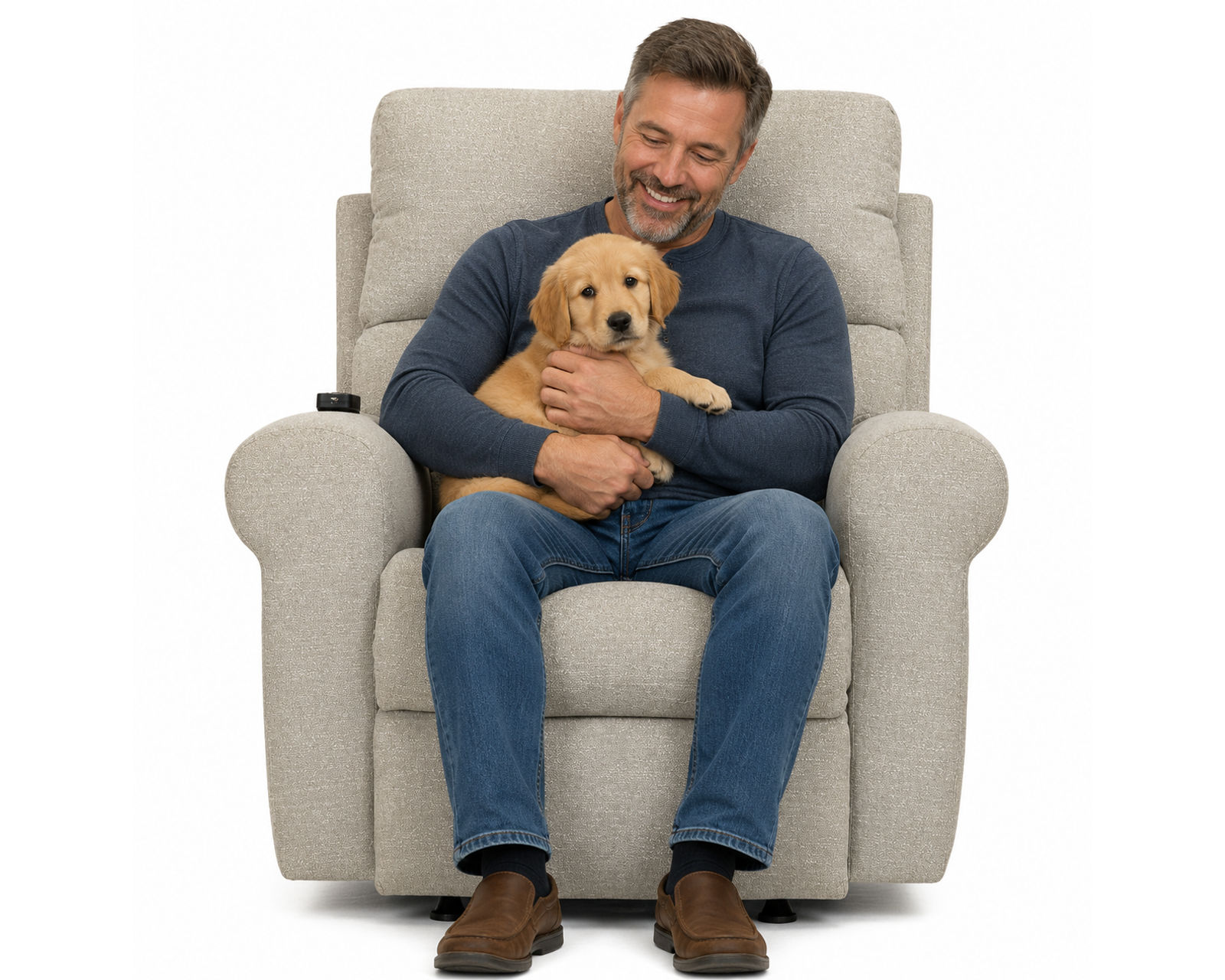Unity Power Headrest Power Rocker Recliner with CR3 Heat & Therapeutic Massage Nanobionic Performance Fabric (2 colors) - Recline. Recharge. Renew.