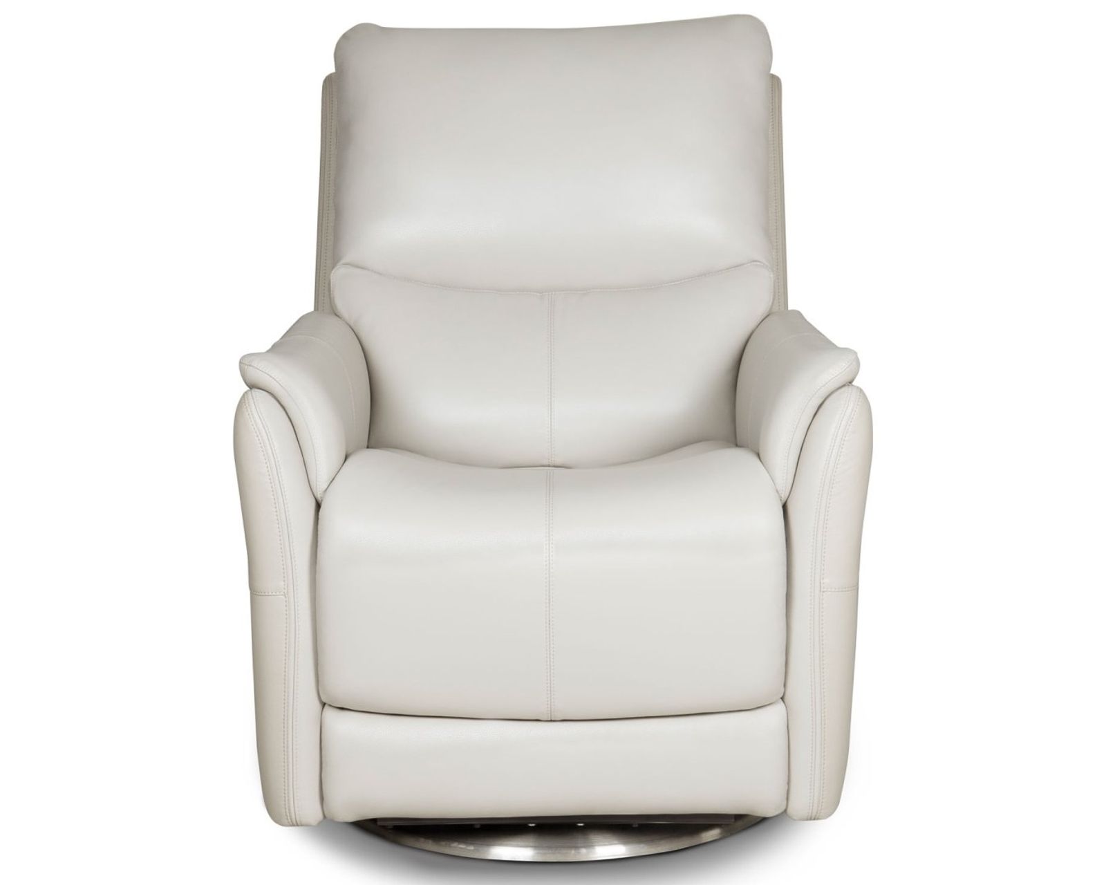 Salem Swivel Recliner w/Power Recline, Power Head Rest & Power Lumbar (Lay Flat) - Steel (In stock)