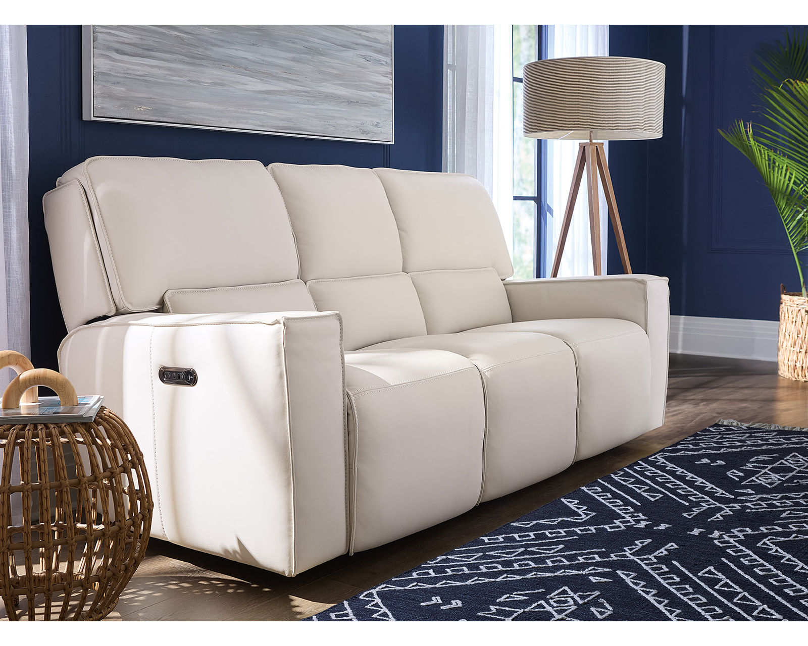 Miles Zero Gravity Power Headrest Power Reclining Console Loveseat (In stock) - Miles Zero Gravity Sofa with Power Recline Power Headrest