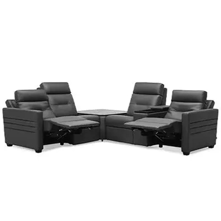 Layout F: Three Piece Sectional (2 recliners). 92" x 103"