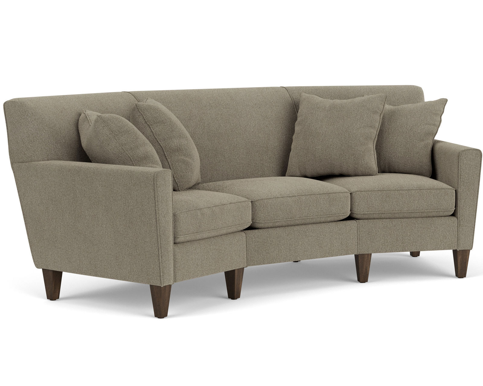 Digby 5966 Conversation Curved Sofa (+100 Fabrics) 96" - Commercial quality furniture grade plywood frames