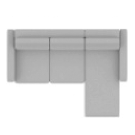 Layout B: Two Piece Chaise Sectional 94" x 57"