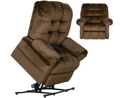 Omni Big Man's Power Lift Full Lay-Out Chaise Recliner Rated 450 Pounds (3 colors)