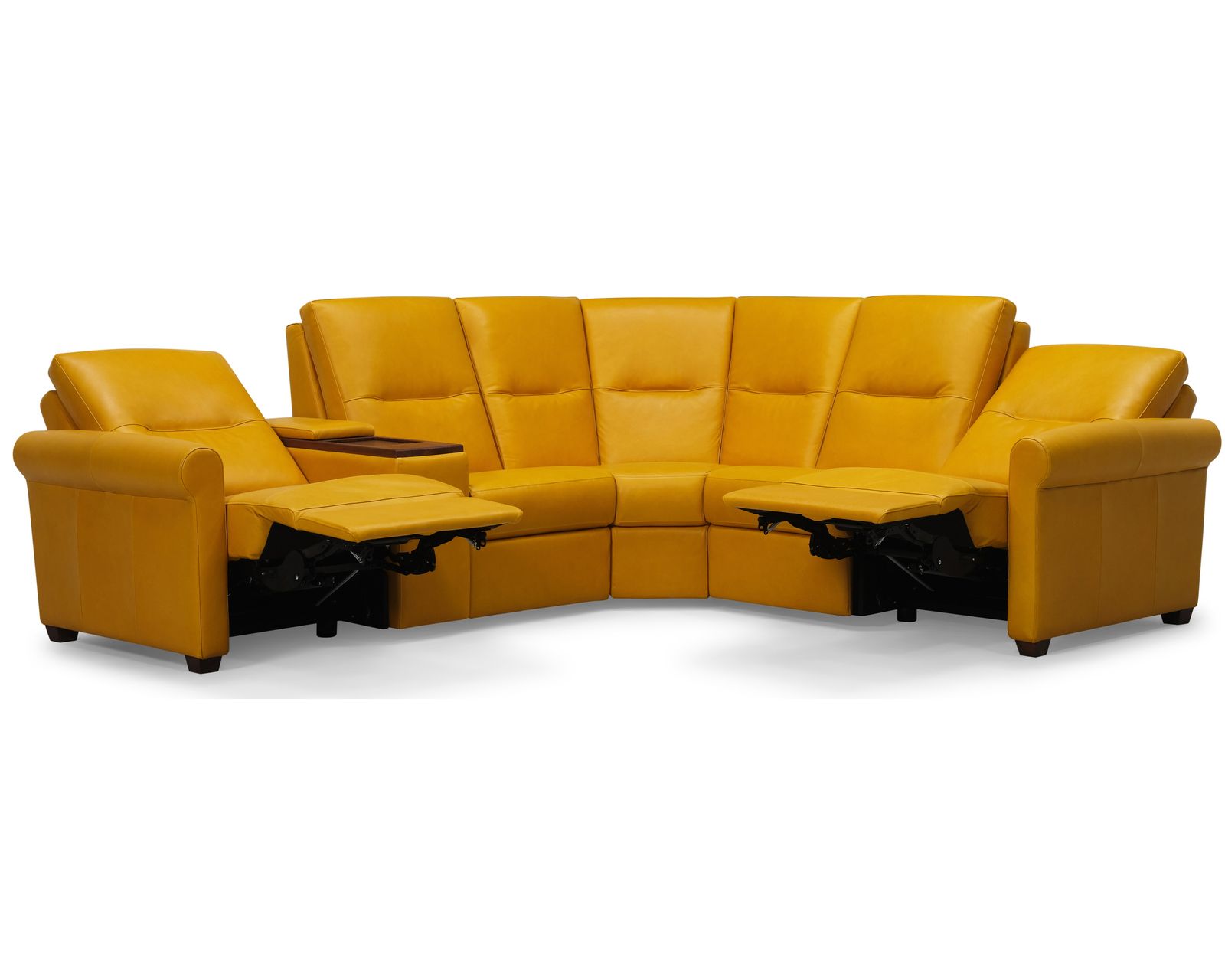 Essex 40112 Triple Power Reclining Sectional (+100 leathers) - Layout B: Three Piece Reclining Sectional (2 recliner) 110" x 98"