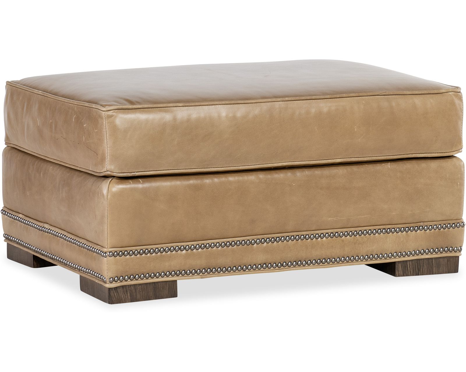 Bradington Young Ellary 663 Sofa (12 leathers) 8-Way Hand Tied - Ellary 23" x 32" Ottoman