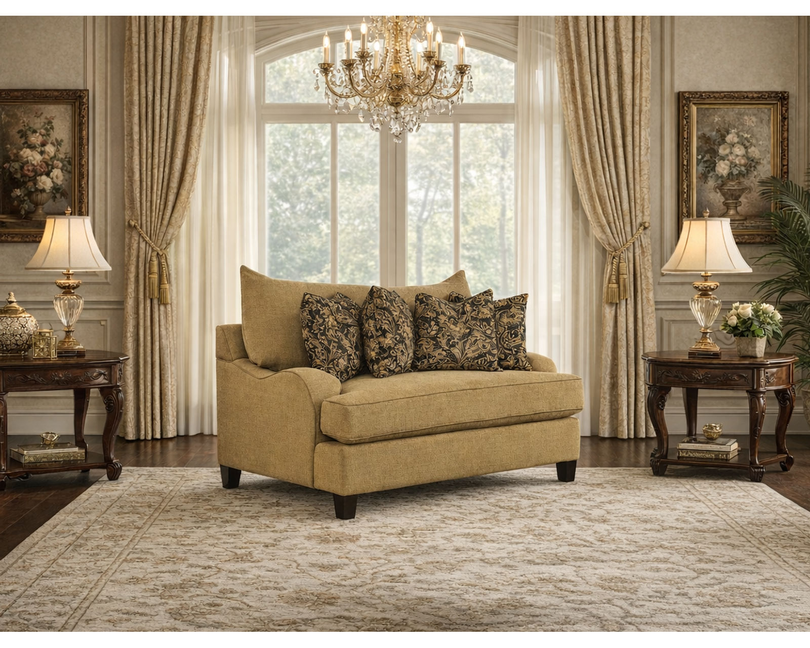 Catalina Stationary Sectional (+100 Standard and Performance Fabrics) - 	Catalina Chair and a Half
