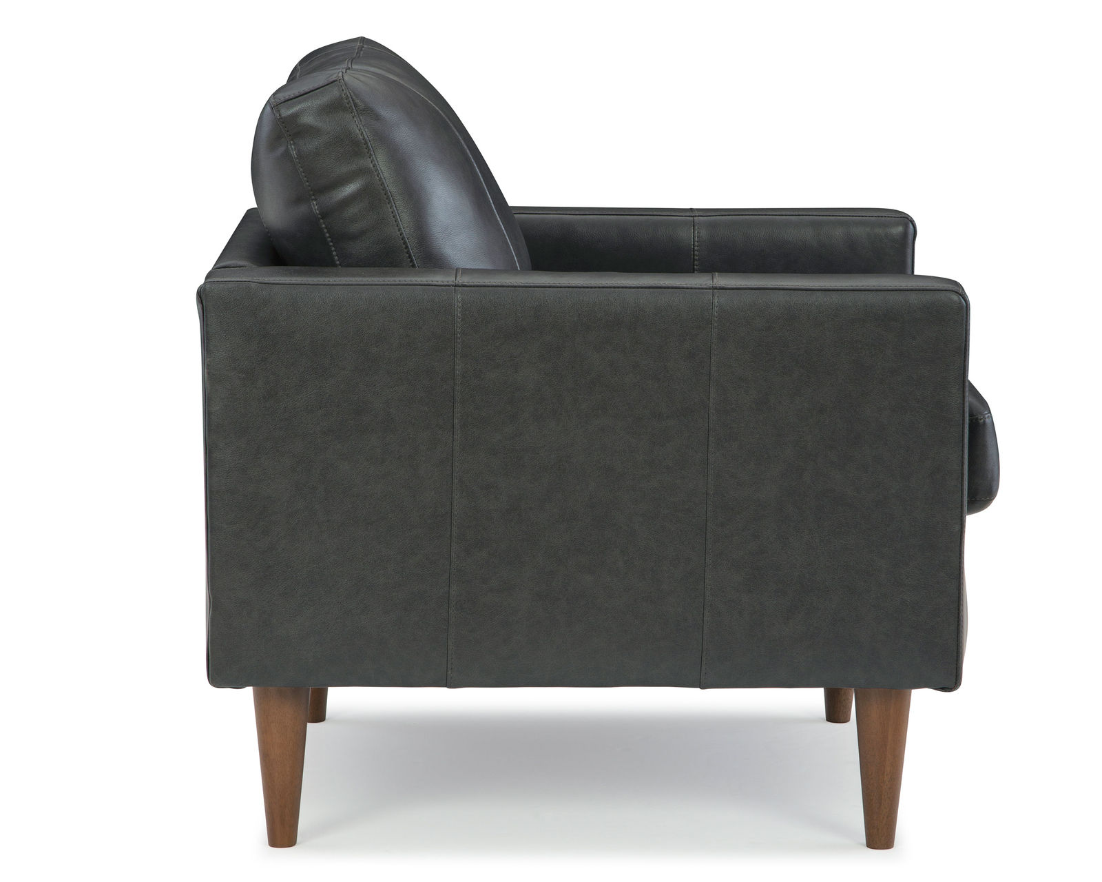 Trafton Leather Sofa (+3 leathers) 81" - Trafton Leather Chair in Charcoal