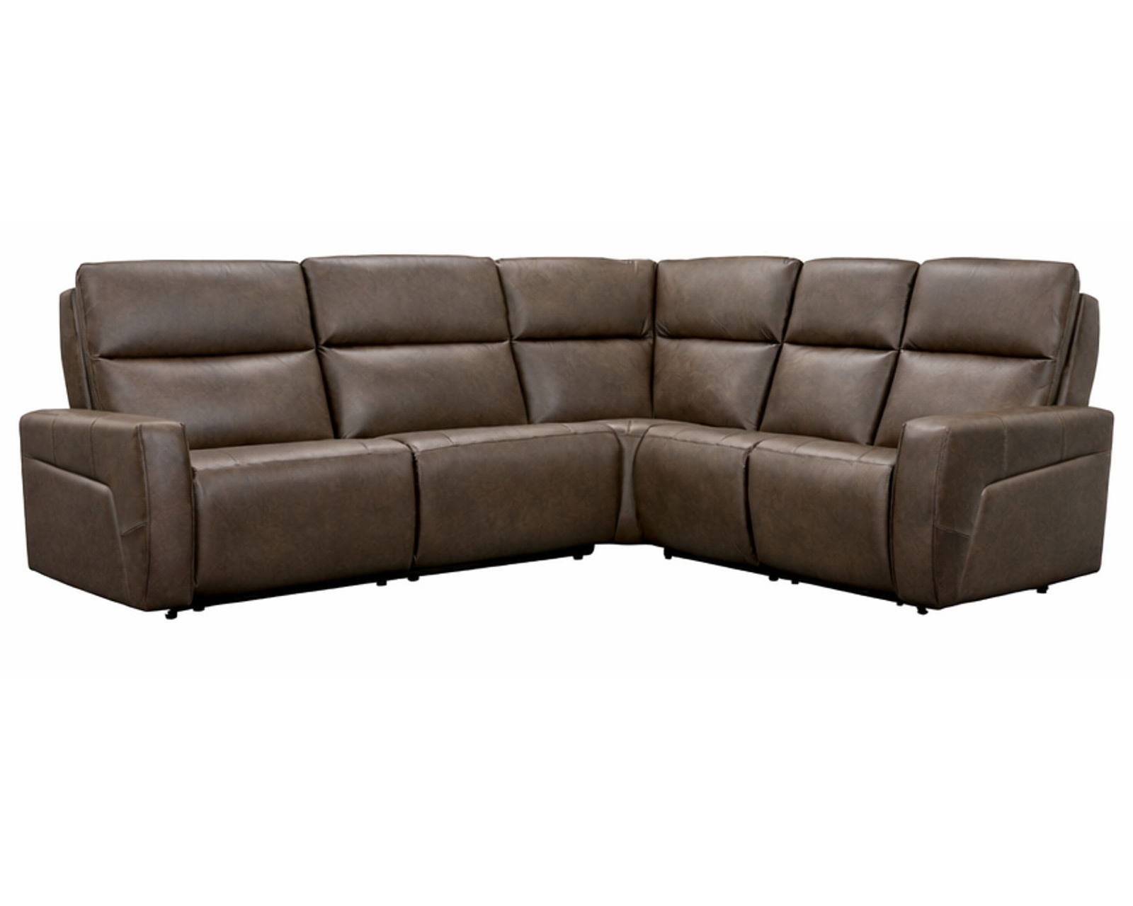 Paxton 4038 Reclining Sectional (standard and wide seat widths) +140 leathers - Layout A: Five Piece Sectional 90" x 90" (two recliners)