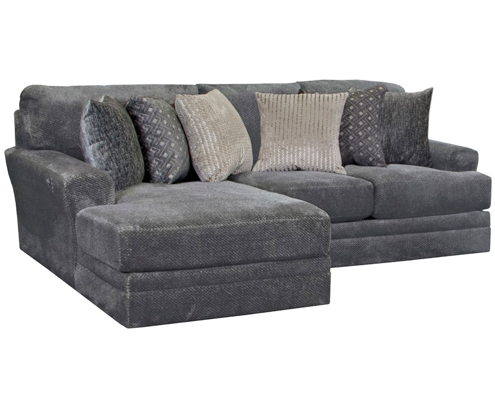 Mammoth Sectional (15 Pieces Available) 2 colors - includes all pillows - Layout E: Three Piece Sectional 67" x 120"